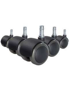 5x ROLO FIX 10mm/50mm | Hartböden - Stuhlrollen