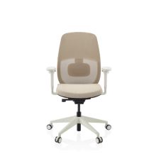 Skandis | ohne Kopfstütze - Profi Bürostuhl Beige / Weiß