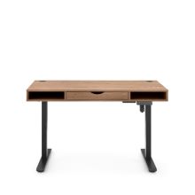 Worktime Style | 120x60 - Elektrisch höhenverstellbarer Schreibtisch Eiche/Schwarz