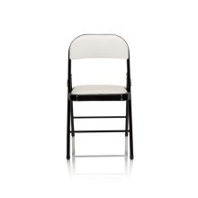 TUDELA | Kunstleder - Klappstuhl Weiß