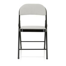 TUDELA I | Samtstoff - Klappstuhl Weiß