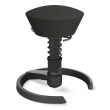 AERIS SWOPPER MIT GLEITER - Swopper Low Leder Schwarz Gestell Schwarz