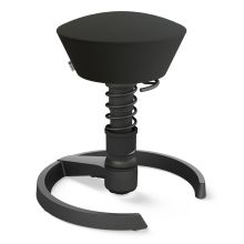 AERIS SWOPPER MIT GLEITER - Swopper Low Kunstleder Schwarz Gestell Schwarz