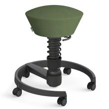 AERIS SWOPPER MIT ROLLEN - Swopper Low Mikrofaser Grün Gestell Schwarz