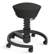 AERIS SWOPPER MIT ROLLEN - Swopper Low Kunstleder Schwarz Gestell Schwarz