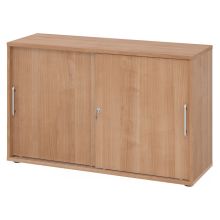 BETA 1752S | Schiebetürenschrank | 2 OH - Nussbaum Relinggriff Kunststoff