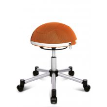 HALF BALL - Drehhocker Silber/Orange