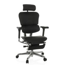 ERGOHUMAN PLUS LEGPRO GEN2 | Leder - Luxus Chefsessel Schwarz