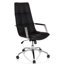 SARANTO PRO | Leder - Home Office Chefsessel Schwarz