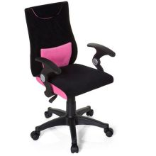 KIDDY PRO AL - Kinderdrehstuhl Schwarz / Rosa