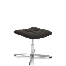 SARANTO | Stoff - Polsterhocker Schwarz