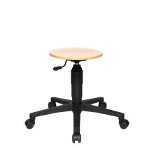 Tec 60 - Drehhocker Buche/Schwarz