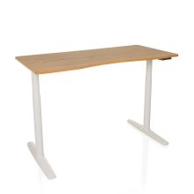 STAND PRO R | 140x70 - Elektrisch höhenverstellbarer Schreibtisch Eiche