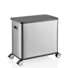 Clean Mobile | 2 x 24L - Mülleimer Silber