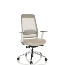 CHIARO T2 WHITE - Profi Bürostuhl Beige/Grau
