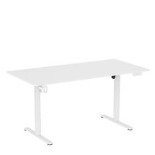 Worktime | 160x80 - Elektrisch höhenverstellbarer Schreibtisch Weiß