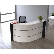 BILBAO I | Bogentheke - Empfangstheke Weiß/Anthrazit