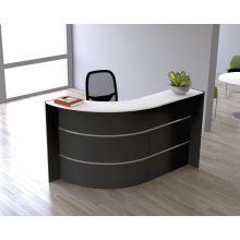 BILBAO I | Bogentheke - Empfangstheke Anthrazit/Weiß