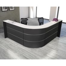 BILBAO III | Winkeltheke - Empfangstheke Anthrazit/Weiß