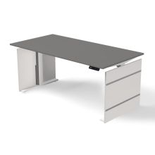 FORM 4 160 | 160x80 | Schreibtisch elektrisch höhenverstellbar - Stehschreibtisch Weiß/Graphit