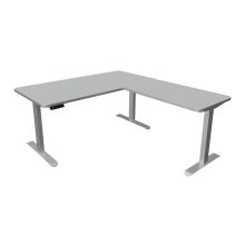 MOVE 3 Premium B 160 | 160x180 | Schreibtisch elektrisch höhenverstellbar - Stehschreibtisch Weiß/Grau