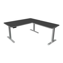 MOVE 3 Premium B 160 | 160x180 | Schreibtisch elektrisch höhenverstellbar - Stehschreibtisch Weiß/Anthrazit