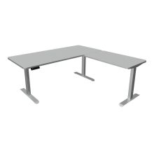 MOVE 3 Premium B 180 | 180x180 | Schreibtisch elektrisch höhenverstellbar - Stehschreibtisch Weiß/Grau