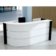 Bilbao Up Down | Bogentheke - Empfangstheke Weiß/Anthrazit