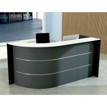 Bilbao Up Down | Bogentheke - Empfangstheke Anthrazit/Weiß