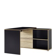 SLIDE G4 - Eckschreibtisch Anthrazit/Eiche