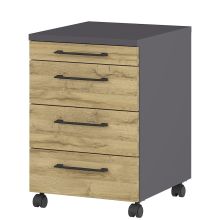 PROFI G7 - Rollcontainer Graphit/Eiche