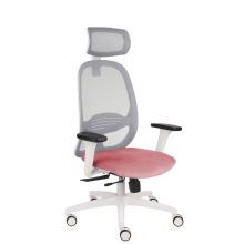 NODI WS HD | Netzstoff / Samt - Profi Bürostuhl Rosa