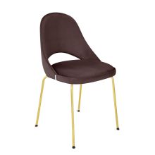 COSTA GOLD - Vierfußstuhl Dunkelbraun