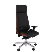 MOON WOOD HD - Chefsessel Schwarz/Walnuss