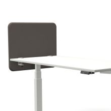 Tystiq | 80 cm | S | Klemme Weiß - Tischtrennwand Granitgrau/Weiß