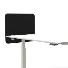 Tystiq | 80 cm | S | Klemme Weiß - Tischtrennwand Graphit/Weiß