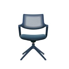 FLEX CHAIR V - Besucherstuhl Konferenzstuhl Dunkelblau