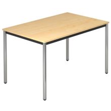 DORAN DR12 C - Ahorn 120 x 80 mit Rund-Rohr/Chrom