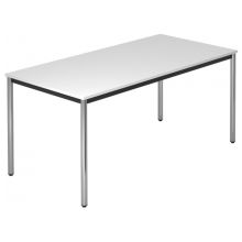 DORAN DR16 C - Weiß 160 x 80 mit Rund-Rohr/Chrom