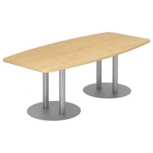 KARAT S 22 S - Karat Ahorn mit Säulenfuß/Silber 220 x 103