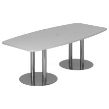 KARAT S 22 C - Karat Grau mit Säulenfuß/Chrom 220 x 103