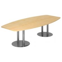 KARAT S 28 C - Karat Ahorn mit Säulenfuß/Chrom 280 x 130