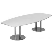 KARAT S 28 C - Karat Weiß mit Säulenfuß/Chrom 280 x 130