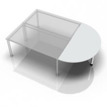 LA160 W - Ansatztisch 160x80 Grau