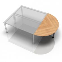 LA160 G - Ansatztisch 160x80 Nussbaum