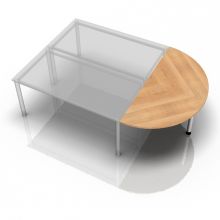 QA160 - Ansatztisch 160x80 Nussbaum