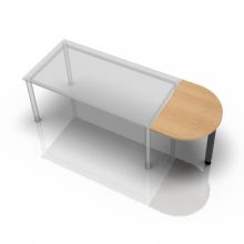 XBA60 G - Ansatztisch 60x80 Eiche