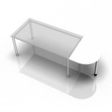 LA60 - Ansatztisch 60x80 Weiß