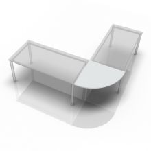 XBE91 W - Eckwinkel rund 80x80 Grau