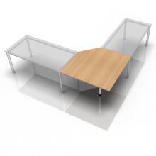 LT12 G - Trapezplatte 120x120 Eiche